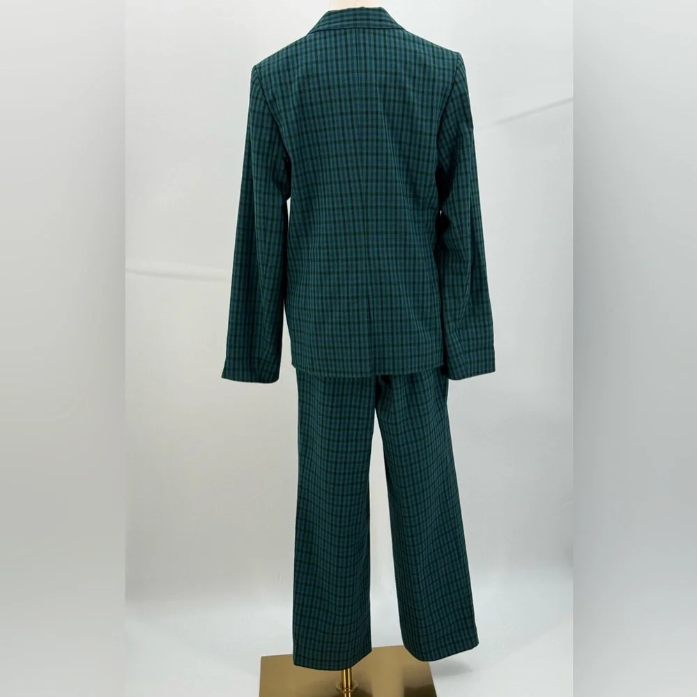 Draper James Sophisticated Green Plaid Two-Piece Suit – Office to Evening Style